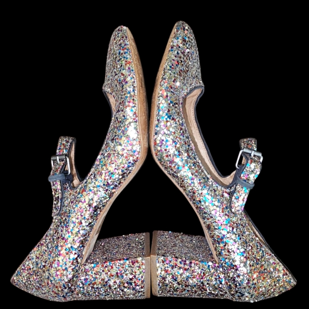 💖🔽Madewell Elegant Glitter Mary Jane Heels - Picture 5 of 9